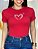 TSHIRT FEMININA ALGODÃO FÉ / VERMELHA - Imagem 1