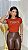 TSHIRT FEMININA ALGODÃO CHOCOLATE / TERRA COTA - Imagem 2