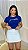 TSHIRT FEMININA ALGODÃO ETERNAMENTE GRATA / AZUL BIC - Imagem 2