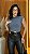 TSHIRT FEMININA ALGODÃO MUSCLE TEE CHUMBO - Imagem 1