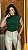 TSHIRT FEMININA ALGODÃO MUSCLE TEE  VERDE BANDEIRA - Imagem 1