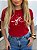 TSHIRT FEMININA ALGODÃO  FÉ COM PEROLAS / VERMELHA - Imagem 1