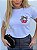 TSHIRT FEMININA ALGODÃO CEREJA ONCINHA / BRANCA - Imagem 1