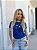 TSHIRT FEMININA ALGODÃO  TOTAL FLORZINHAS / AZUL BIC - Imagem 2