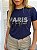 TSHIRT FEMININA ALGODÃO PARIS ONCINHA  / AZUL MARINHO - Imagem 1