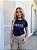 TSHIRT FEMININA ALGODÃO PARIS ONCINHA  / AZUL MARINHO - Imagem 3