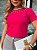 TSHIRT FEMININA ALGODÃO LUXO PEROLAS COLAR / PINK - Imagem 1