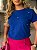 TSHIRT FEMININA ALGODÃO LUXO PEROLAS TOTAL / AZUL BIC - Imagem 1