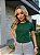TSHIRT FEMININA ALGODÃO LUXO PEROLAS TOTAL / VERDE  MILITAR - Imagem 3