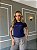 TSHIRT FEMININA ALGODÃO SEJA FORTE E CORAJOSA / AZUL MARINHO - Imagem 2