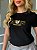 TSHIRT FEMININA ALGODÃO  BORDADA ESPALHE AMOR TED / PRETA - Imagem 1