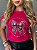 TSHIRT FEMININA ALGODÃO LAÇO STRASS / PINK - Imagem 1