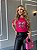 TSHIRT FEMININA ALGODÃO LAÇO STRASS / PINK - Imagem 2