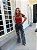 TSHIRT FEMININA ALGODÃO 3 CORAÇÕES COM STRASS / VERMELHA - Imagem 3