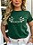 TSHIRT FEMININA ALGODÃO BORDADA AMOR / VERDE MUSGO - Imagem 1