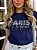 TSHIRT FEMININA ALGODÃO PARIS / AZUL MARINHO - Imagem 1