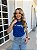 TSHIRT FEMININA ALGODÃO LA'AMOR ONCINHA / AZUL BIC - Imagem 3