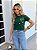 TSHIRT FEMININA ALGODÃO BORDADA LATERAL RAMOS / VERDE MILITAR - Imagem 2
