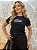TSHIRT FEMININA ALGODÃO CHIC COM STRASS / PRETA - Imagem 3