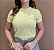TSHIRT FEMININA ALGODÃO CANDY BOLSINHO LATERAL / AMARELA - Imagem 1