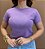 TSHIRT FEMININA ALGODÃO CANDY BORDADO CORAÇÃO / LILAS - Imagem 1