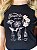 TSHIRT FEMININA ALGODÃO FLOWERS / PRETA - Imagem 1