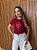 TSHIRT FEMININA ALGODÃO SANTA PEROLAS / VERMELHA - Imagem 3