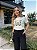 TSHIRT FEMININA ALGODÃO BORBOLETA PEROLAS / OFFWHITE - Imagem 2