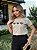 TSHIRT FEMININA ALGODÃO 3 CORAÇÕES ONCINHA / NUDE - Imagem 2