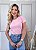 TSHIRT FEMININA ALGODÃO LISA ROSA IORGUT - Imagem 2