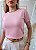 TSHIRT FEMININA ALGODÃO LISA ROSA IORGUT - Imagem 1