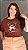 TSHIRT PLUS SIZE FEMININA URSO COM LAÇO / MARROM - Imagem 2