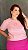 TSHIRT PLUS SIZE FEMININA APLICAÇÃO FLOR / ROSA BEBE - Imagem 1