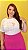 TSHIRT PLUS SIZE FEMININA FLOWERS / BRANCA - Imagem 1