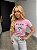 TSHIRT FEMININA ALGODÃO GLAM LAÇO / ROSA BEBE - Imagem 2