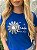 TSHIRT FEMININA ALGODÃO AMADA POR DEUS / AZUL BIC - Imagem 1