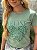 TSHIRT FEMININA ALGODÃO FELINE STRASS / VERDE MENTA - Imagem 1