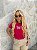TSHIRT FEMININA ALGODÃO BORDADO BORBOLETA / PINK - Imagem 3