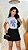 TSHIRT FEMININA ALGODÃO LAÇO COM STRASS / BRANCA - Imagem 3