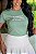 TSHIRT FEMININA ALGODÃO FLORESCA AONDE DEUS TE PLANTOU /VERDE MENTA - Imagem 1