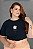 TSHIRT PLUS SIZE FEMININA APLICAÇÃO FLOR / PRETA - Imagem 1