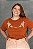 TSHIRT PLUS SIZE FEMININA BORDADO LOVE / CARAMELO - Imagem 1