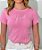 TSHIRT FEMININA ALGODÃO FÉ PÉROLAS / ROSA BEBE - Imagem 1