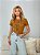 TSHIRT FEMININA ALGODÃO 3 LAÇOS STRASS / CARAMELO - Imagem 3
