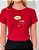 TSHIRT FEMININA ALGODÃO BORDADA PLANTE AMOR / VERMELHA - Imagem 1