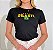 TSHIRT FEMININA ALGODÃO BRASIL BORDADA BANDEIRA / PRETA - Imagem 1