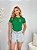 TSHIRT FEMININA ALGODÃO BORDADA BRASÃO / VERDE - Imagem 3