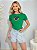 TSHIRT FEMININA ALGODÃO CORAÇÃO BRASIL LANTEJOULA / VERDE - Imagem 3