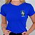 TSHIRT FEMININA ALGODÃO BRASIL BRASÃO / AZUL BIC - Imagem 1