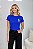 TSHIRT FEMININA ALGODÃO BRASIL BRASÃO / AZUL BIC - Imagem 2